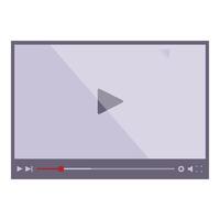 player showing streaming bar and play button on screen vector