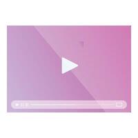 player showing streaming bar playing button multimedia content interface design concept vector