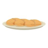 Three pieces of delicious baklava resting on a plate vector
