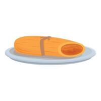 Mexican tamale served on a plate for dinner vector