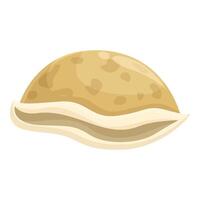 Half peeled peanut with shell showing its tasty inside vector