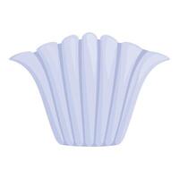 Blue pleated fabric forming a modern ceiling lamp shade vector