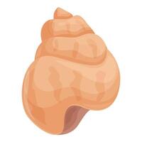 Big spiral seashell from ocean lying on white background vector