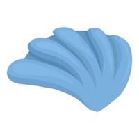 Blue seashell lying open showing its beautiful texture vector