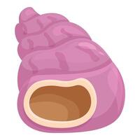 Pink seashell showing empty inside on white background vector