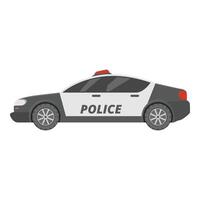 American police car parked in profile showing side view vector