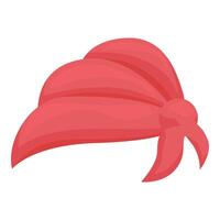Red bandana, often worn by workers to keep sweat away vector
