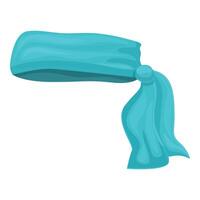 Blue sweatband for absorbing sweat while doing sports or working out vector