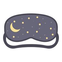 Sleeping mask with crescent moon and stars for sleeping well vector
