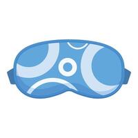 Blue sleep mask with circles design promoting restful sleep vector