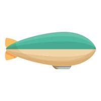 Retro style airship flying in the sky with copy space vector