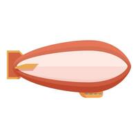 Large red and white zeppelin airship flying in the sky vector