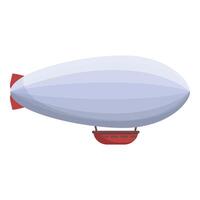 Large blimp is floating in the sky vector