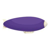 Purple blimp is floating through a clear sky vector