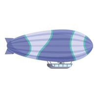 Large blimp flying in sky with copy space vector