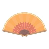 Traditional asian style handheld fan for cooling down vector