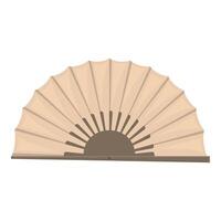 Traditional japanese fan open displaying beautiful craftsmanship vector