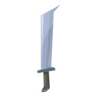 Large sharp fantasy sword pointing upwards vector