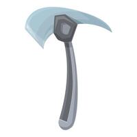 Ice pickaxe standing up with metal handle for mountain climbers vector