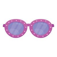 Glamorous pink sunglasses with white dots for fashionable summer outfit vector