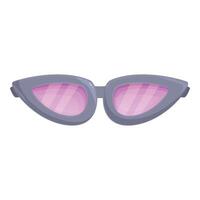 Cat eye sunglasses with pink lenses are giving retro summer vibes vector
