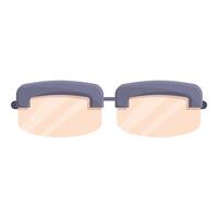 Modern eyeglasses with plastic frame for protecting eyes while working on computer vector