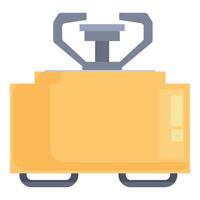 Portable gas burner for camping is standing on a white background vector