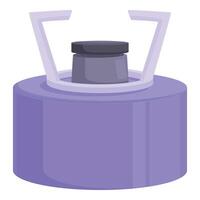 Portable gas burner standing on white background vector
