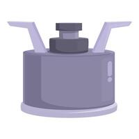 Illustration of a bunsen burner for heating test tubes in a science lab vector
