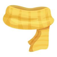 Yellow winter scarf with stripes providing warmth and comfort vector