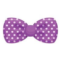 Purple bow tie with white polka dots adding a touch of elegance and playfulness to a formal occasion vector