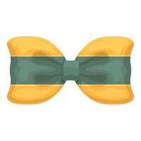Yellow and green striped bow tie adding a touch of elegance and sophistication to your outfit vector