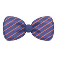 Blue striped bow tie adding a touch of elegance to formal attire vector