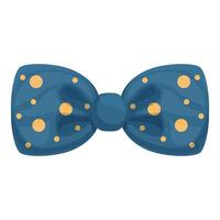 Blue bow tie with yellow polka dots providing a touch of elegance and style vector