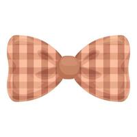 Elegant brown checkered bow tie with a touch of sophistication vector