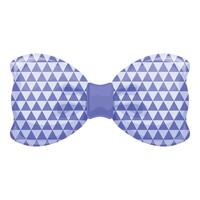 Blue bow tie featuring a triangle pattern for a stylish touch vector