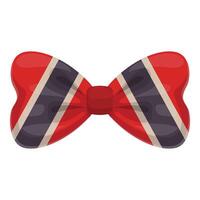 Red and blue striped bow tie symbolizing elegance and sophistication for formal events vector