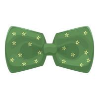 Green bow tie with small flower pattern for stylish look on special occasions vector