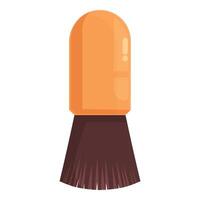 Makeup brush with soft bristles for applying foundation or blush vector