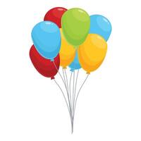 Bunch of colorful balloons is floating with helium for a birthday party vector