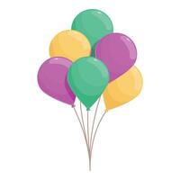 Bunch of colorful balloons floating with helium for a birthday party vector