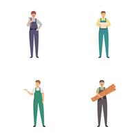 Set of professional men characters in various occupations vector