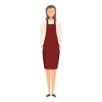 Friendly waitress is ready to serve customers in a restaurant vector