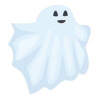 Friendly cartoon ghost floating with a smile, perfect for halloween designs vector