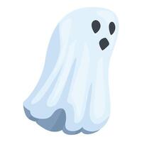 Friendly ghost is floating with a surprised expression on its face vector
