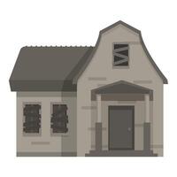 Old run down building showing signs of decay and neglect vector
