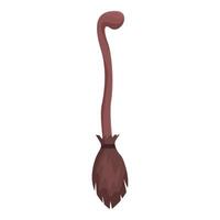 Witch's broom is standing against a white background vector