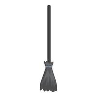 Witch's broom is standing up with its long handle vector