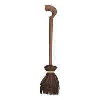 Cartoon drawing of a witch broom isolated on a white background vector