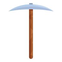 Classic miner pickaxe with wooden handle for extracting minerals vector